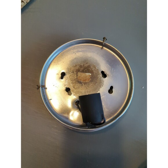 Ceiling Wall Light Fixture Dome Glass White Brown Roses Floral Vintage Country - Picture 5 of 11